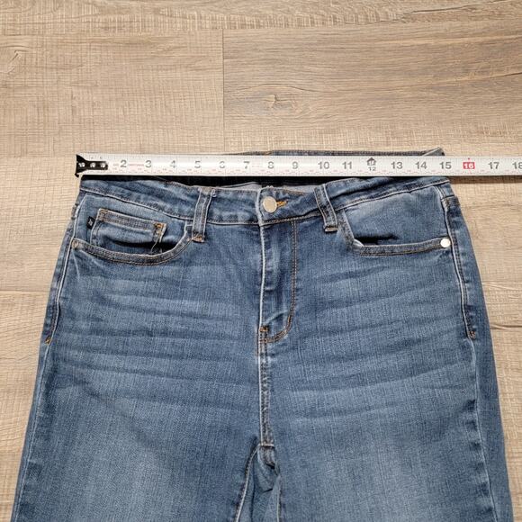Judy Blue Mid Rise Tummy Control Skinny Jeans Size 30 Medium Wash Stretch - Picture 6 of 10